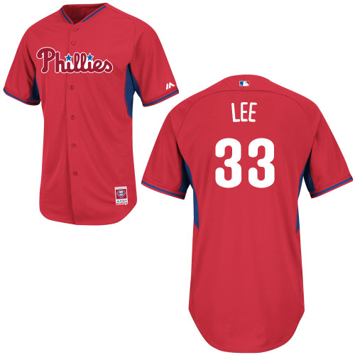 Cliff Lee #33 Youth Baseball Jersey-Philadelphia Phillies Authentic 2014 Red Cool Base BP MLB Jersey